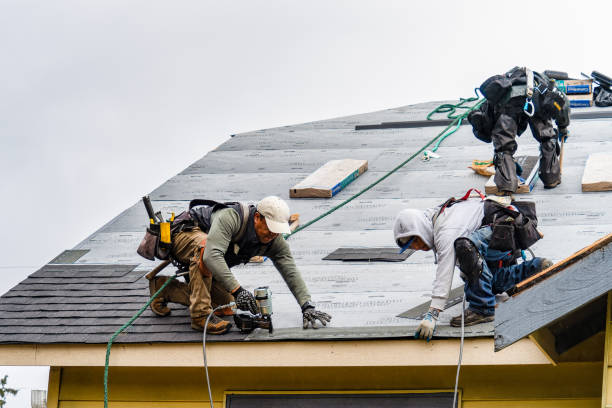 Professional Gutter Installation technician working in Afton, IA